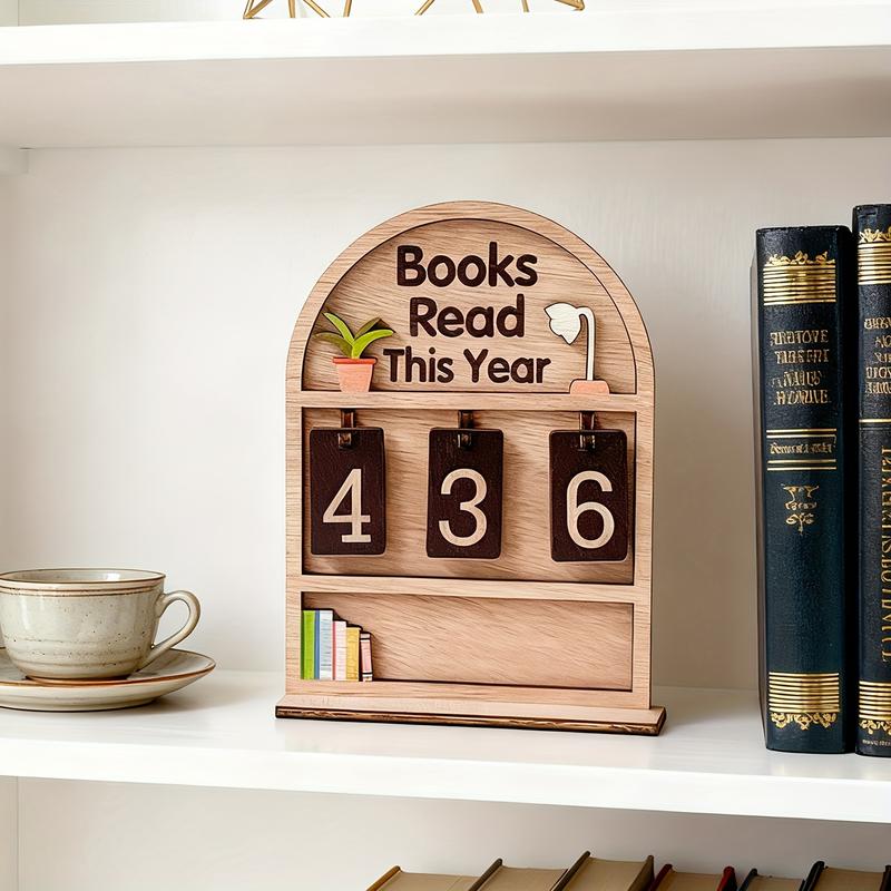 🔥Hot Sale - 49% OFF🔥Wooden Annual Reading Count Display Piece
