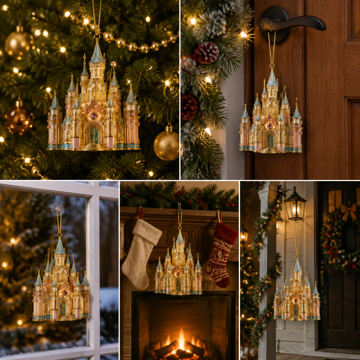 🔥Last 30pcs✨⏰ Limited anniversary edition✨49% OFF!🔥Crystal Castle Christmas Tree Ornament