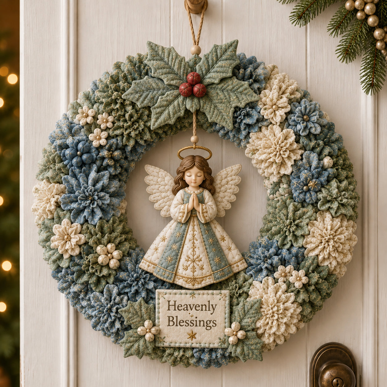 🔥49% Off Last Day - BUY 3 GET 1 FREE🔥🎄 3D Fabric Poke Wreath DIY Kit