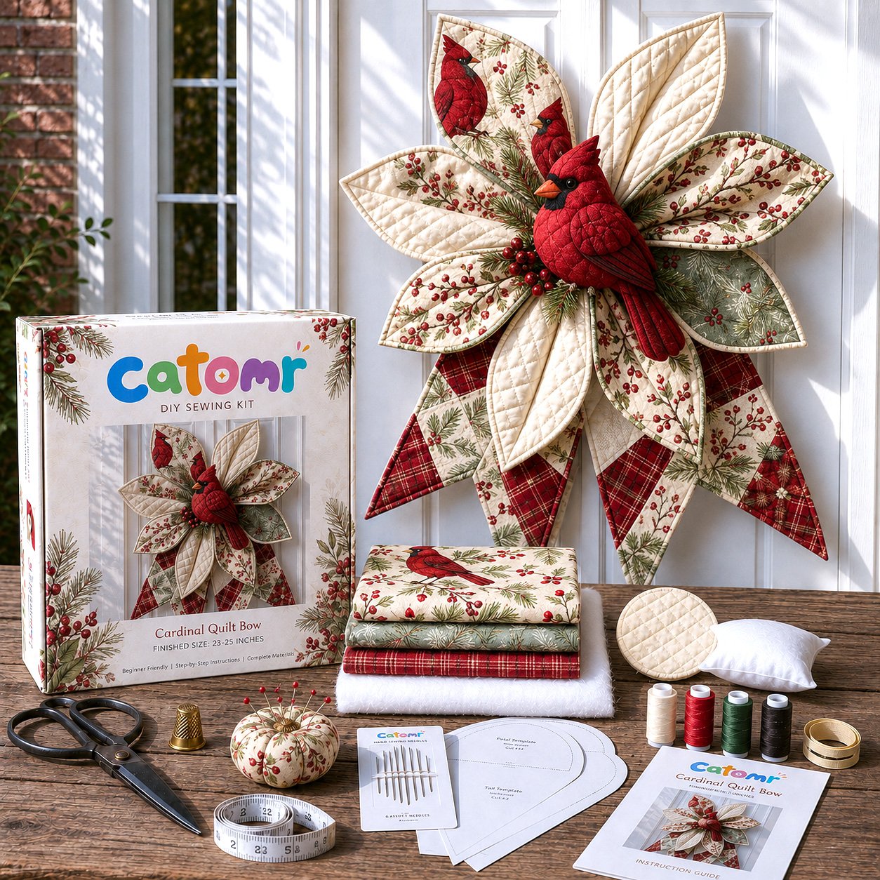 🔥Last Day 50% OFF- Large Patchwork Bow Sewing Kit | Complete Kit with All Tools & Step-by-Step Guide Included 💕