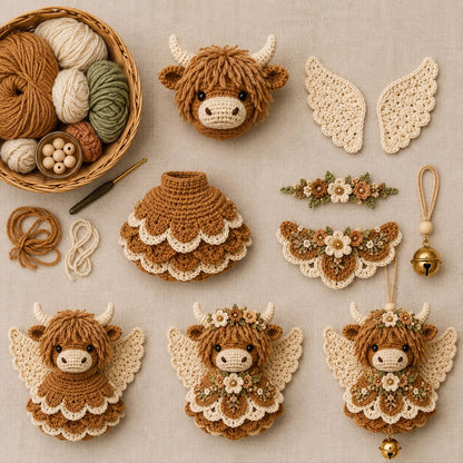 🪽 Animal Angel Crochet Ornament DIY Kit