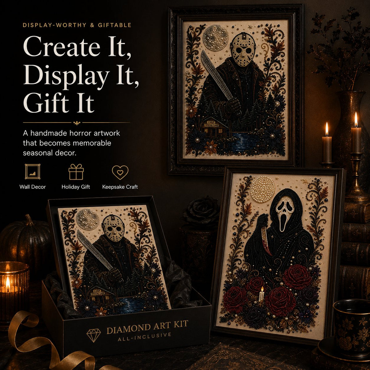 🖤 DIY Horror Diamond Art Kit