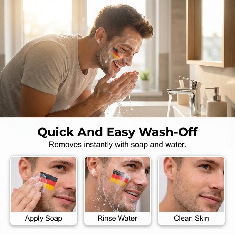 🔥LAST DAY 60% OFF - 🌈✨National Flag Face Paint Stick for Sports Fans