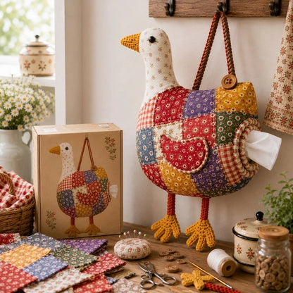 🐔DIY Patchwork Chicken & Duck Tissue Holders