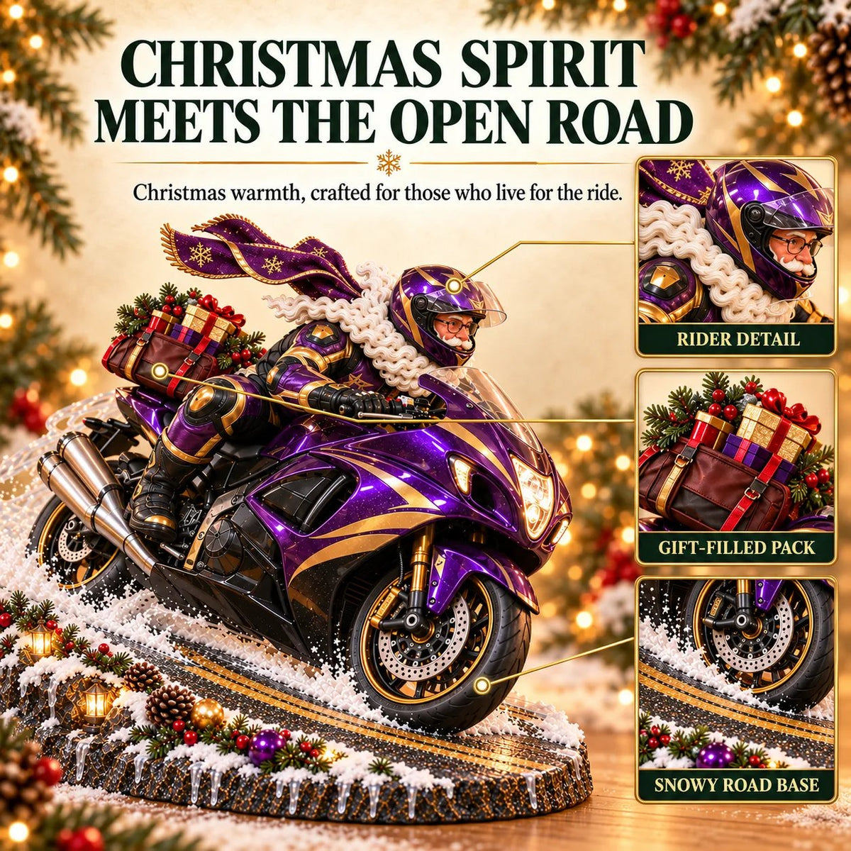 🔥HOT SALE 49% OFF🏍️🎅 Santa’s Ride Home – Christmas Motorcycle Keepsake Collection💨
