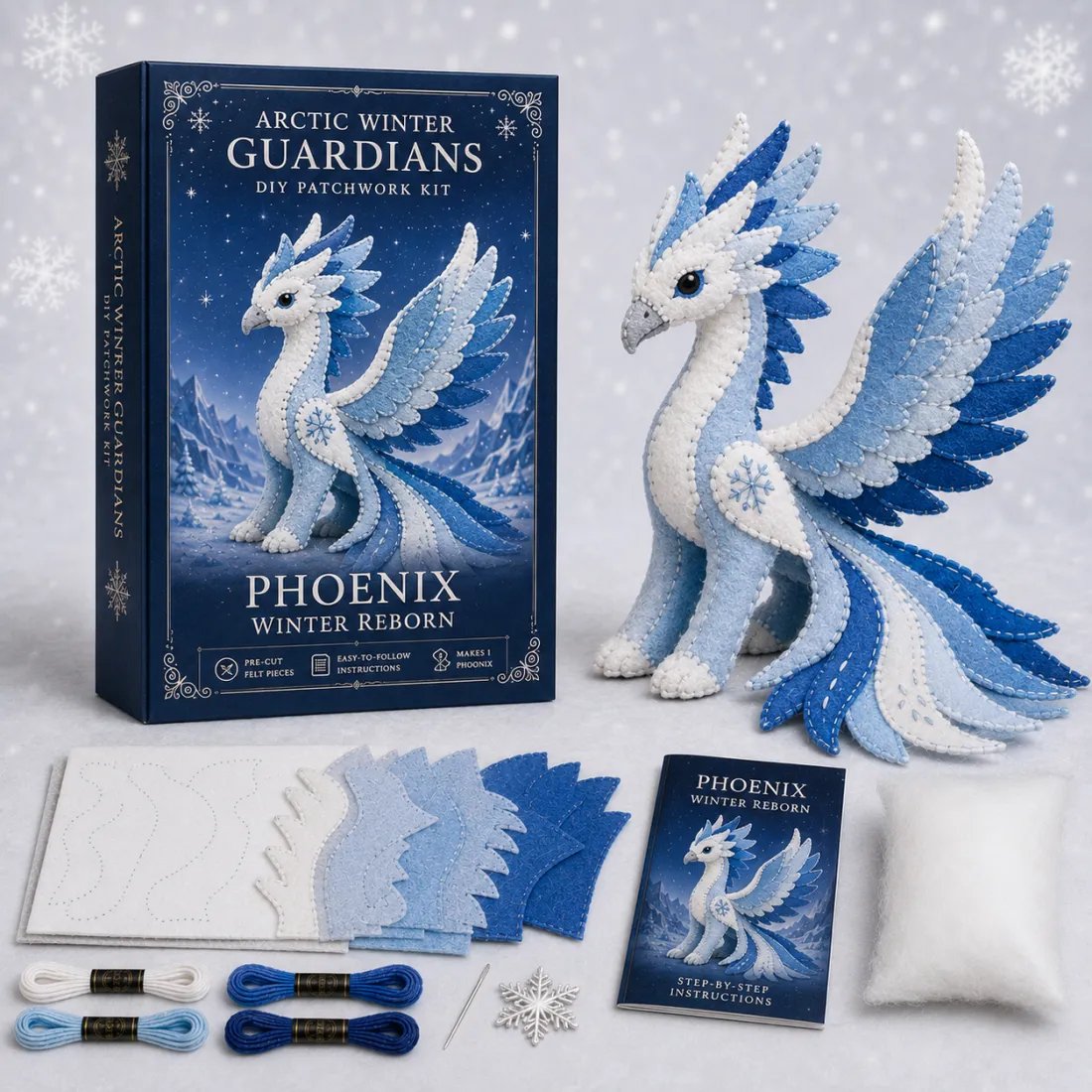 🏆Buy 2 Get 10%off &Free shipping🧵💙Arctic Winter Guardians DIY Patchwork Kit❄️