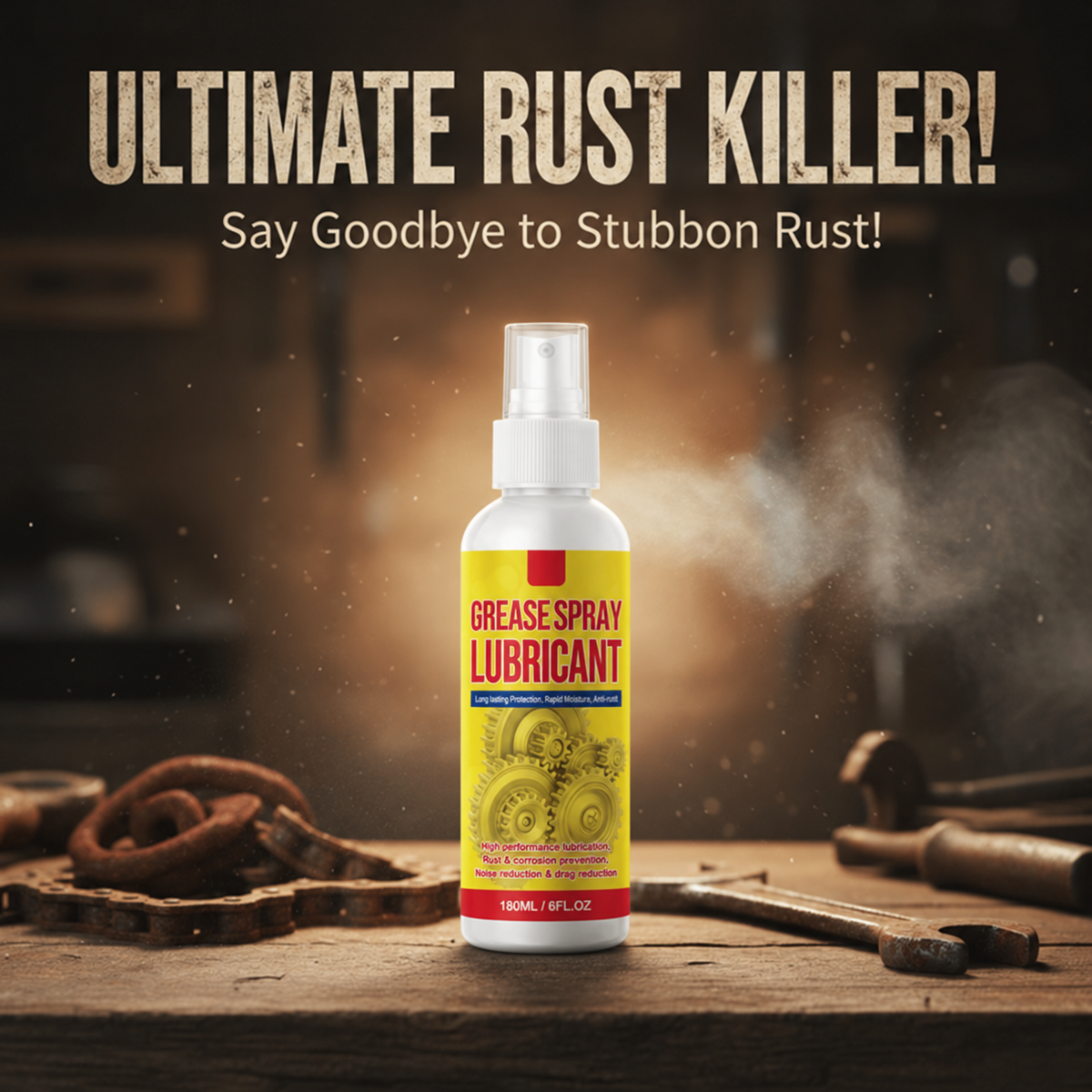 Anti-Rust Lubricant Spray & Rust Remover⏳