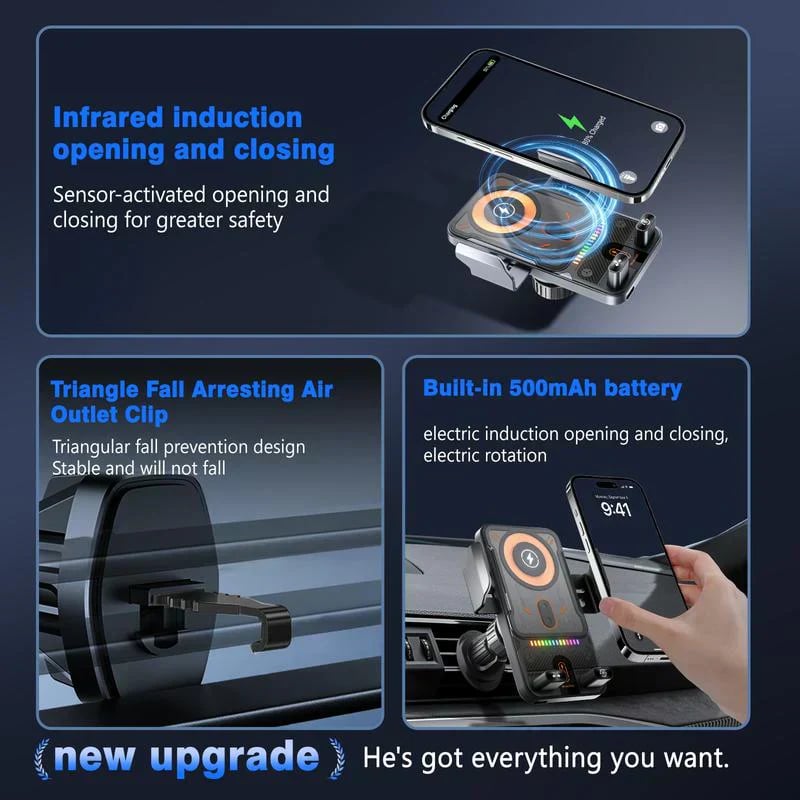 ⏳Time-Limited Special⏰New Wireless Fast Charging Car Mount (2026)