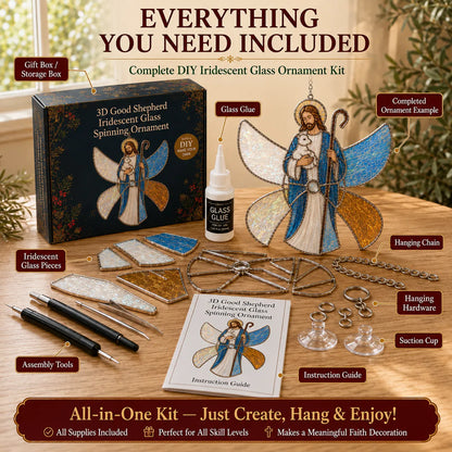 ⏳ Last Day 49% OFF – ✝️ Beginner-Friendly 3D Christian Iridescent Suncatcher DIY Kit | 6 Faith-Inspired Designs with Glass-Style Panels, Metal Frames, Hanging Chain, Tools & Step-by-Step Guide Included 💕