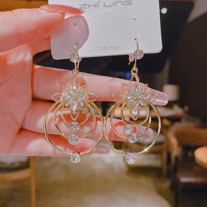Mother's Day Gifts 2026 🔥Geometric multi-layered circle flower earrings