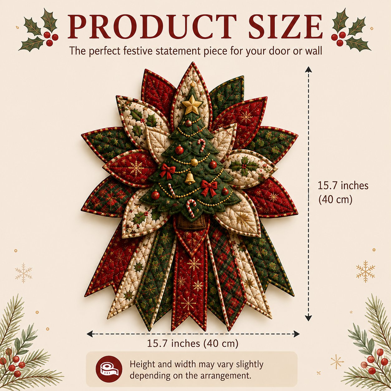 🎄Beginner-Friendly Oversized Christmas Character Quilted Door Hanger Sewing Kit | Complete Kit with All Tools & Step-by-Step Guide Included 💕
