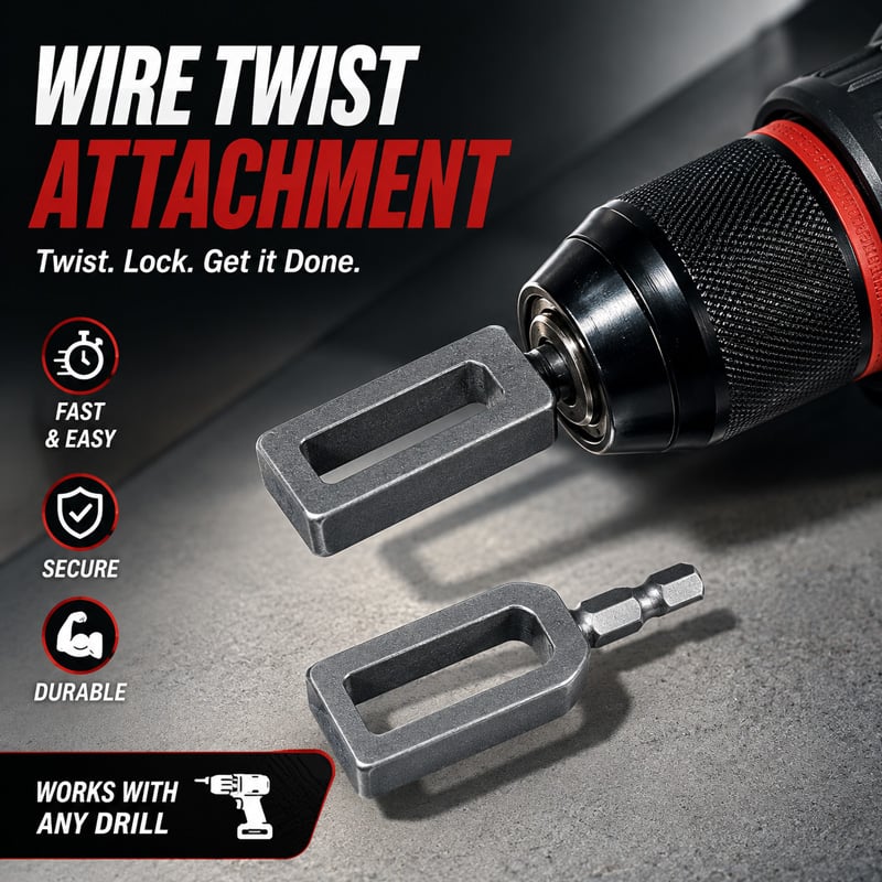 🧰Steel Wire Twisting Tool for Drill- Fast Tightening & Auto Trimming Wire Twist Attachment
