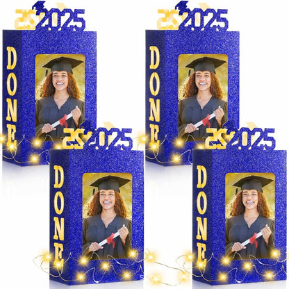 🔥Last Day 49% OFF - 4/8Pcs Graduation Centerpieces for Class of 2026 Fit 4x6in Photo | Fillable Picture Box