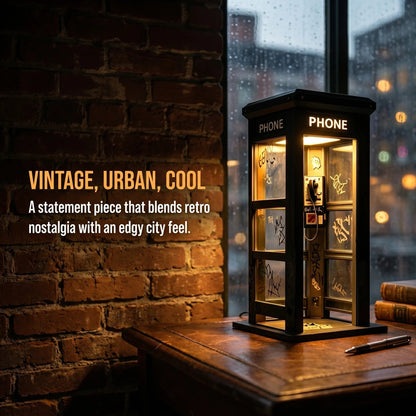 ✨Vintage telephone booth-shaped ambient lamp