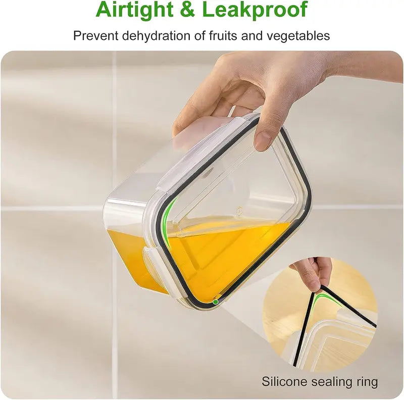 BPA-Free-Double DrainerFruit & Vegetable Storage Box,,Kitchen Accessories Storage Organizer, Household Essentials Durable