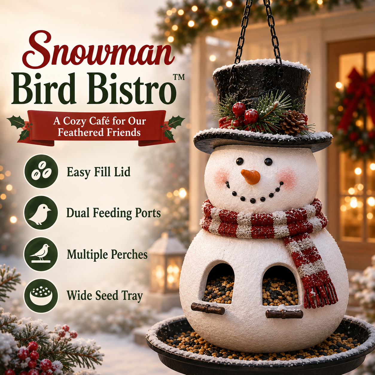 Snowman Bird Bistro