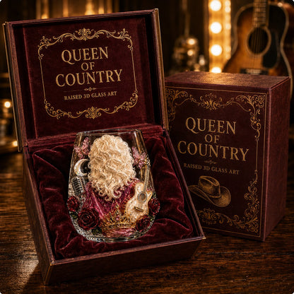🤠 Queen of Country 1946–2026 3D Glass Collection | 8 Dolly-Inspired Country Designs with Raised Guitars, Butterflies, Boots, Florals & Vintage Music Details 🎸✨