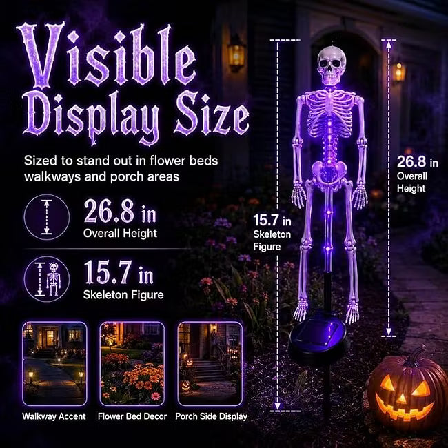 Solar skeleton stake light size dimensions