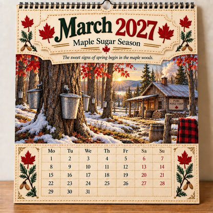 🔥LAST DAY 50% OFF - 🇨🇦🍁 2027 Canada 160th Anniversary Wall Calendar 🍁🇨🇦