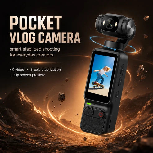 2026 4K Vlog Camera Pocket Stabilized Video Camera