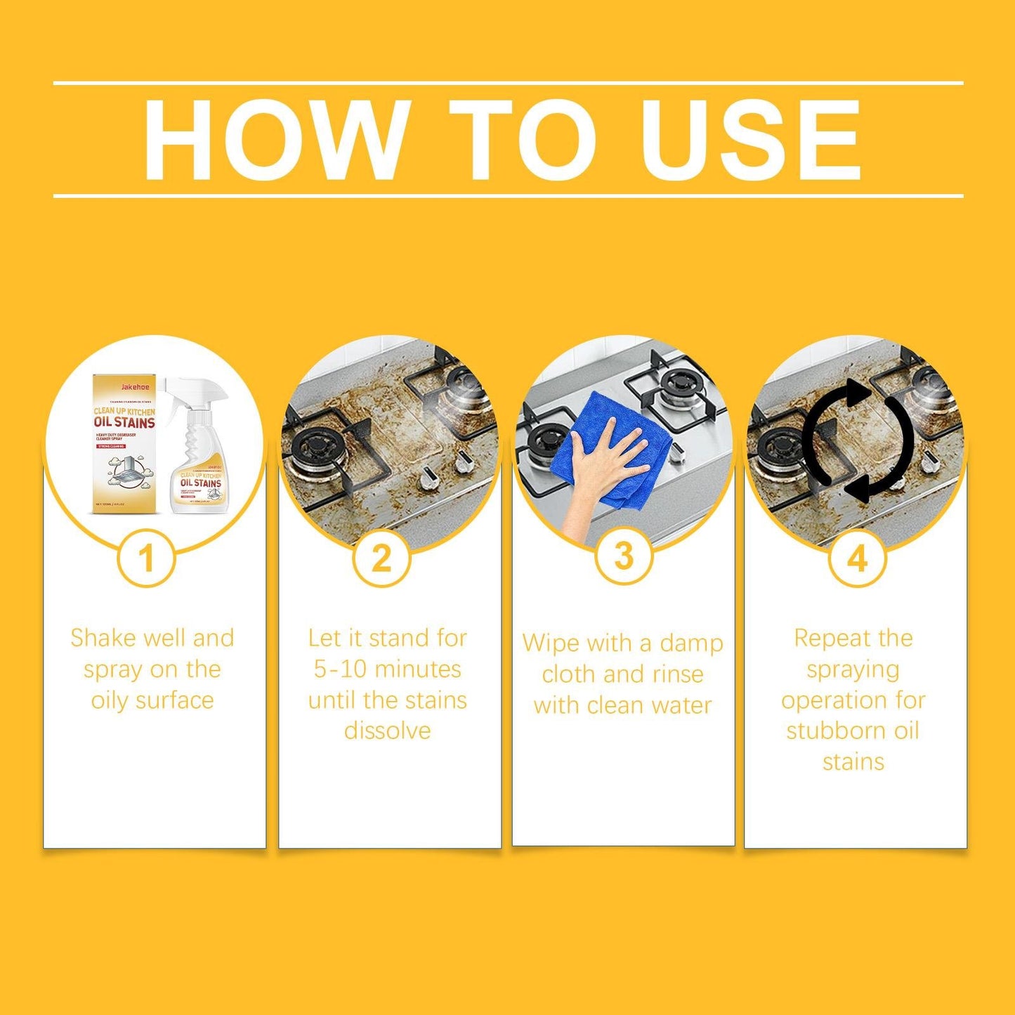 🧽50% OFF ✨Powerful Oil Removal Cleaning Spray Kitchen Heavy Oil Busters!