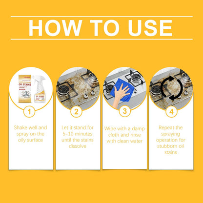 🧽50% OFF ✨Powerful Oil Removal Cleaning Spray Kitchen Heavy Oil Busters!