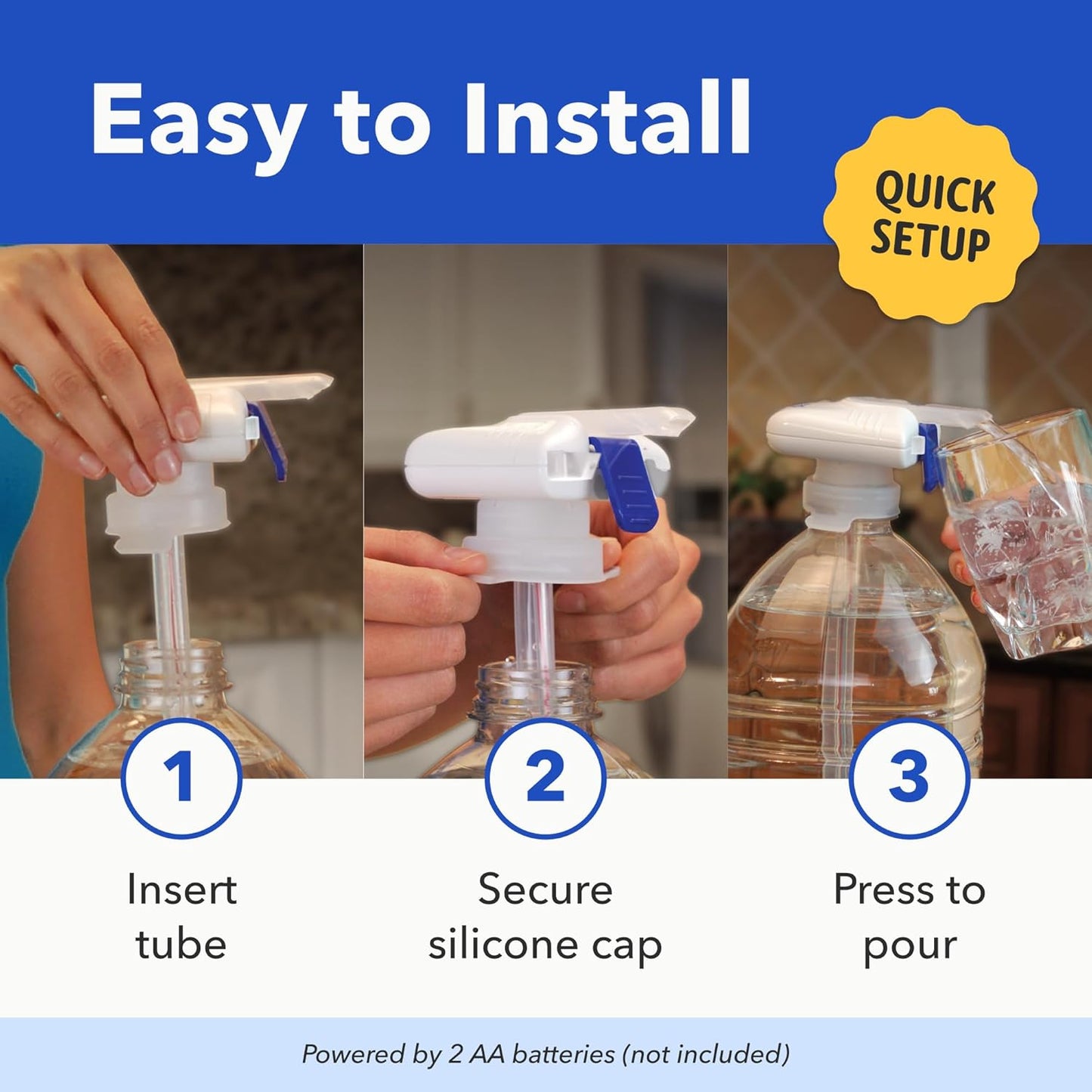 🔥LAST DAY 50% OFF - 🚰 Automatic Drink Dispenser – One-Handed Pour, Zero Mess! (Set of 2)
