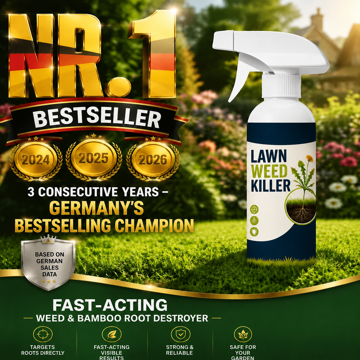 🏆Surprise Price: Only $14.99!!!⚡ [Easy and stress-free weeding in the garden] Herbicide for domestic use