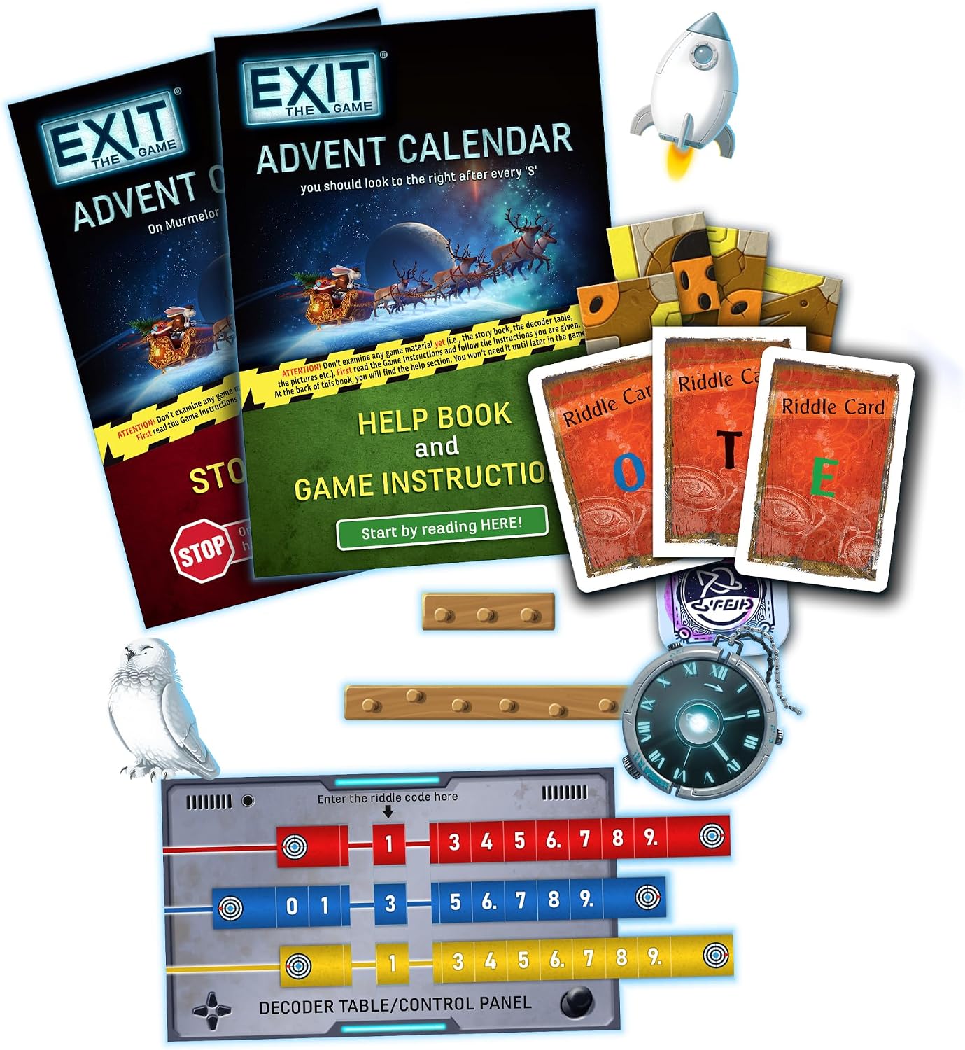 🎄⏱️Christmas Escape Room Advent Calendar – 24 Days of Space-Themed Riddles, Puzzles & Holiday Surprises(📦Buy 2 Free Shipping)
