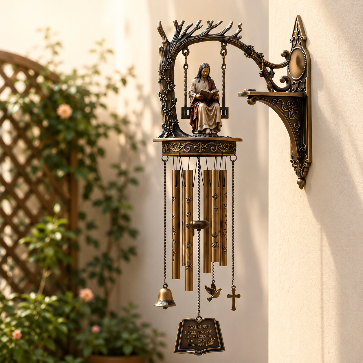 Jesus Reading Wall-Mounted Wind Chime