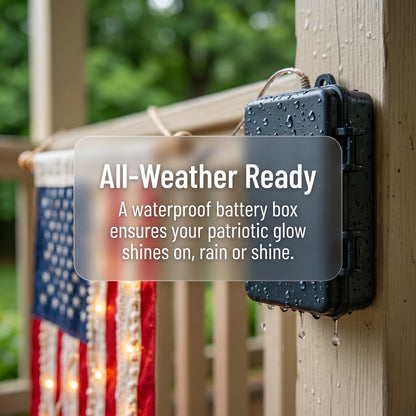 ✨50% OFF 🎆4th of July Lighted Patriotic Porch Flag 🇺🇸 Independence Day Decor