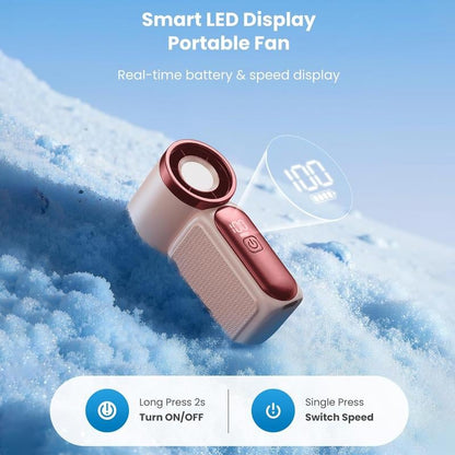 🥳2026 HOT SALE🥳💞50K+ SOLD!💨❄️ ! Turbo Handheld Fan – 16900 RPM, 6 speeds, LED display. 3000mAh battery, 10.7hrs cooling. Pocket‐sized power! 🌬️✨