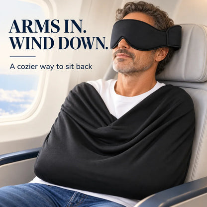 😴3-in-1 Airplane Sleep Support System - Integrated Plane Sleeping Accessories with Memory Foam Long Haul Flight Pillow✈️🎁Buy 2 Sets Free Shipping