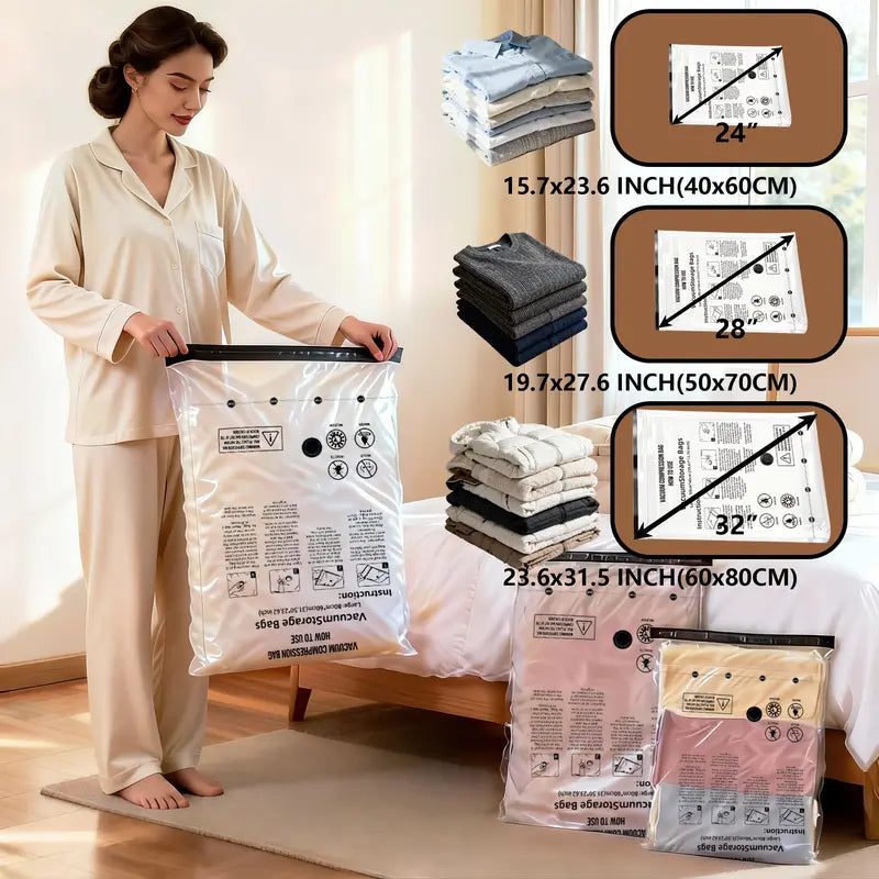 Cordless Travel Vacuum Storage Compression Bag Set – 15-Pack in 3 Sizes – USB Rechargeable Handheld Pump with Built-In Battery