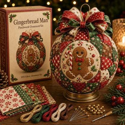 💥 LAST DAY 49% OFF - 🎄 Christmas Classics Patchwork Ornament DIY Kit