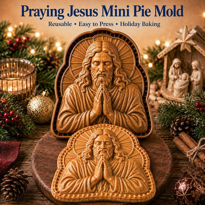 ✝️ Faith & Nativity Christmas Mini Pie Mold Collection | Reusable Embossed Molds for Shaping Detailed Praying Jesus, Nativity Stable and so on Pies🥧✨