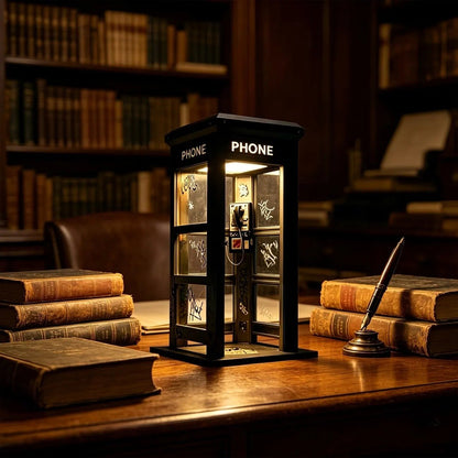 ✨Vintage telephone booth-shaped ambient lamp
