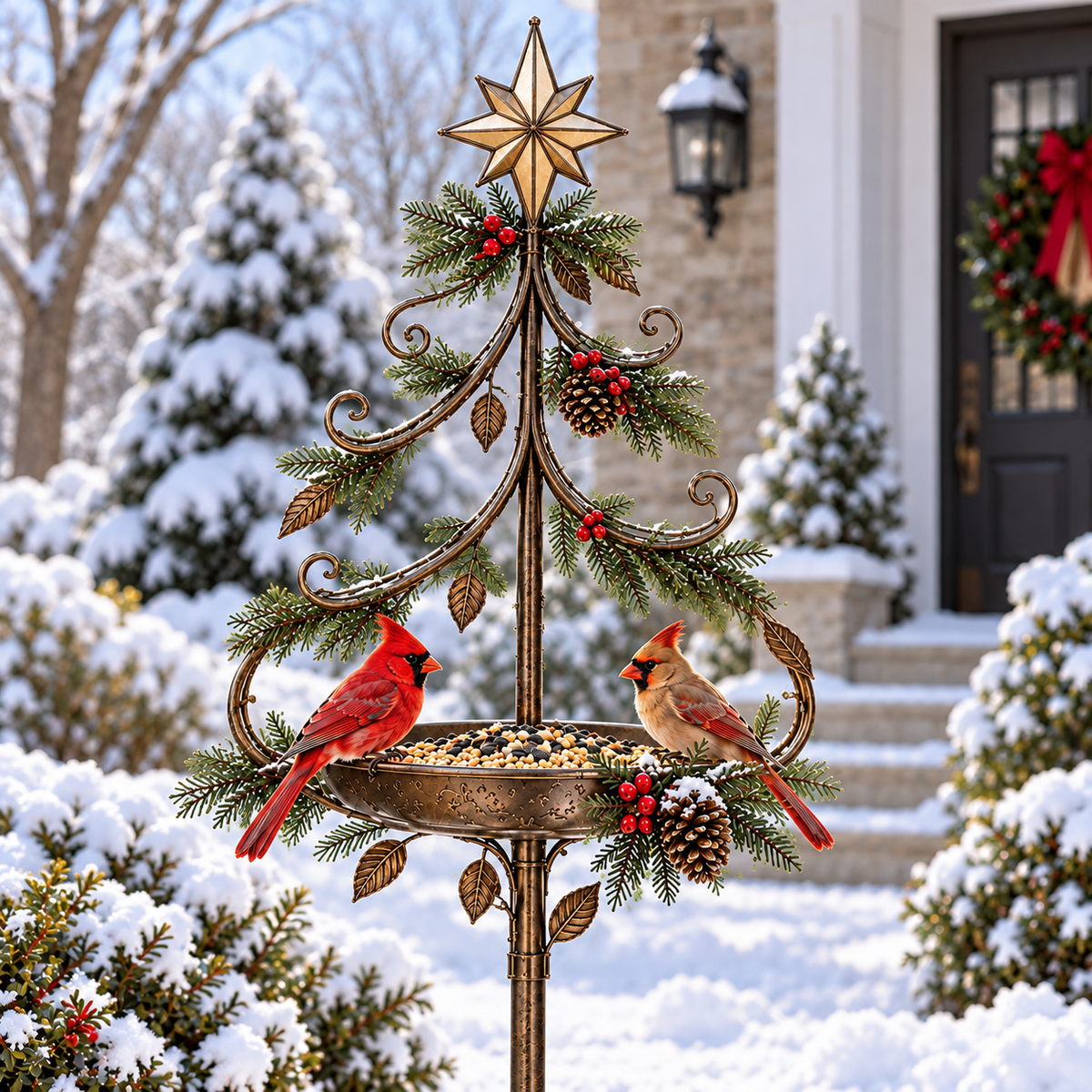 ✨Last Day 49% OFF✨Starlit Christmas Tree Bird Feeder Light
