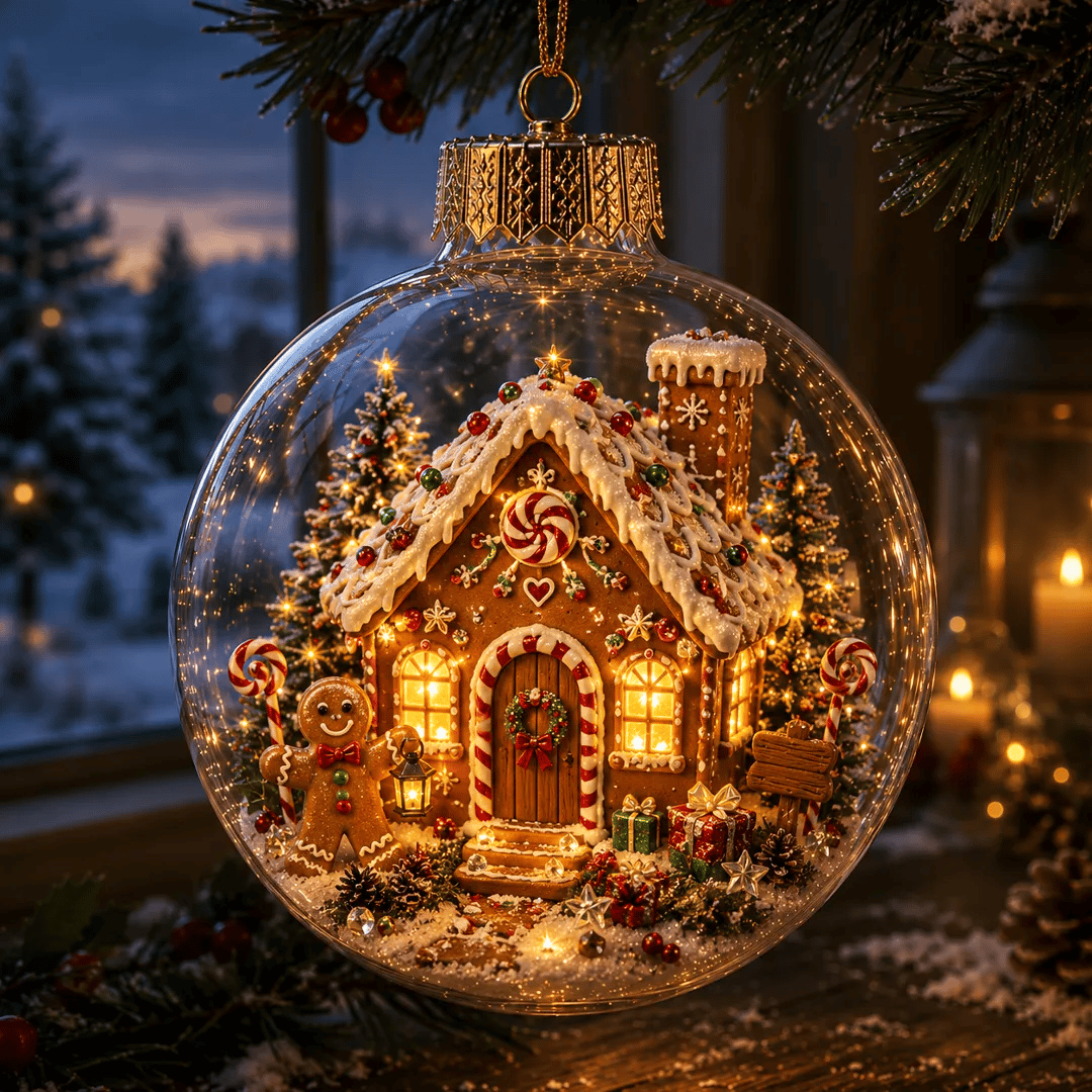 🔥Limited time 69% OFF -✨ Christmas Magic Light-Up Ornament™ – Miniature Holiday Scene