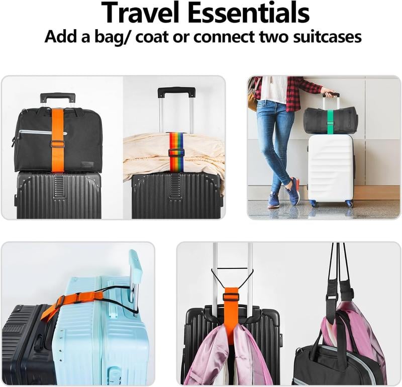 💥 4pack Multi Use Strong Adjustable Luggage Connector Straps