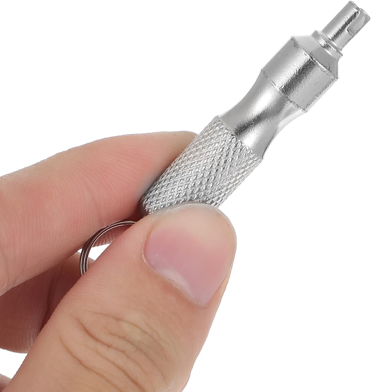 🔧 4-Pack Stainless Steel Valve Core Removal Tool | Portable Keychain Tire Repair Kit