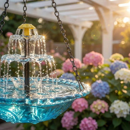 ✨2026 Spring special offer 50% off-🐦Solar Cascade Hanging Bird Bath Fountain🔥Buy 2 Free Shipping