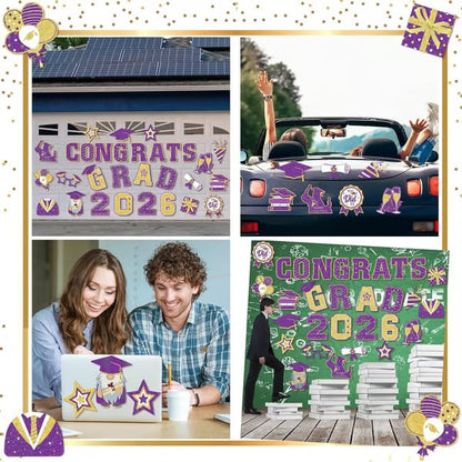 🎓 2026 Grad Car Magnets 🧲 – 30-Piece Set for Celebration Decor (Cars, Fridges & More) 🎁Buy 2 Free Shipping