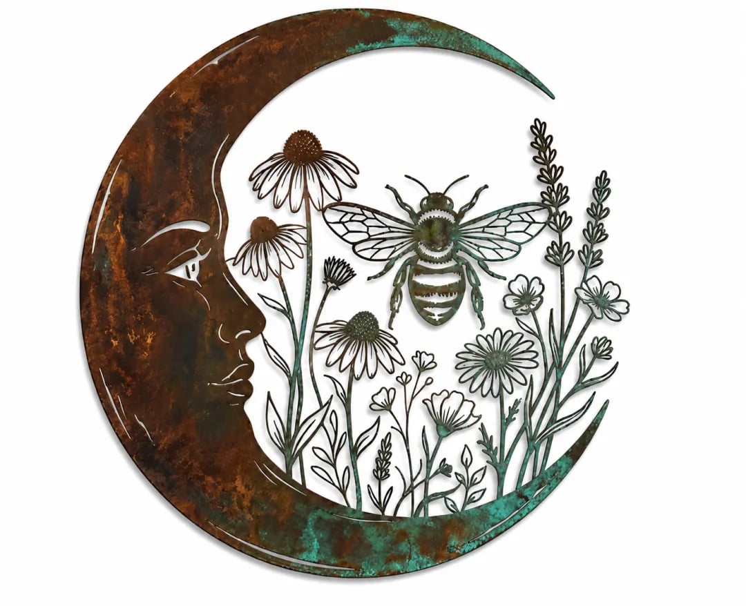 🌜️Crescent Moon Bee Wall Decor🐝
