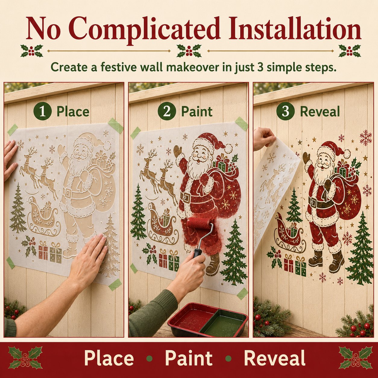 🌿 Garden Wall StencilTM Collection | 9 Reusable Mural Designs for Walls, Fences, Porches & Creative Outdoor Makeovers 🎨✨