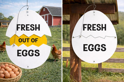 🥚Vintage Farm Fresh Eggs Wood Sign - Rustic Coop & Market Decor🏠🐔