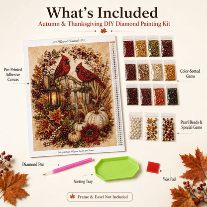 🍂 LAST DAY 49% OFF – Premium 3D Pearl Autumn & Thanksgiving Diamond Painting Art Kit | Luxury Flocked Canvas with Scratch-Resistant Non-Fading Pearl Beads DIY Fall Harvest Decor 🍁🦃💎