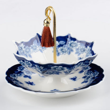 🍵5 Thousand Years Blue and White Porcelain Umbrella Tea Infuser Set