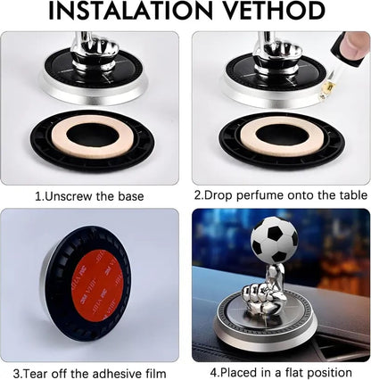 ⚽🚗Solar Rotating Football Car Air Freshener & Aromatherapy Diffuser
