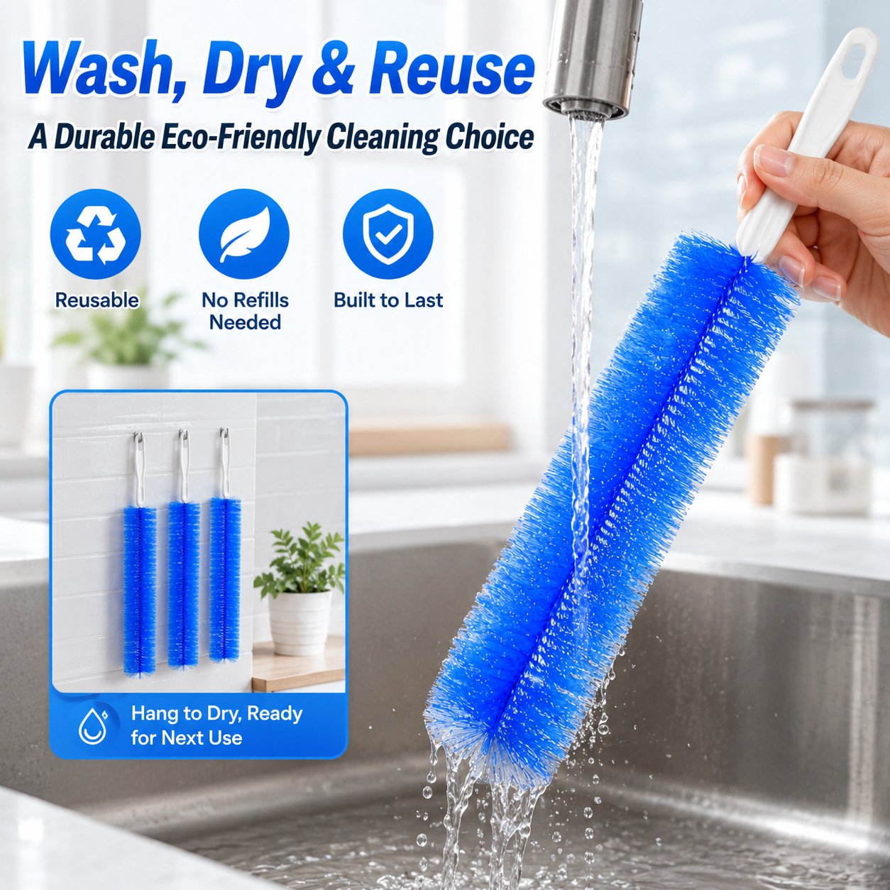 🔥 LAST DAY 59% OFF 🎁Bendable Microfiber Head,Reusable Dust Remover